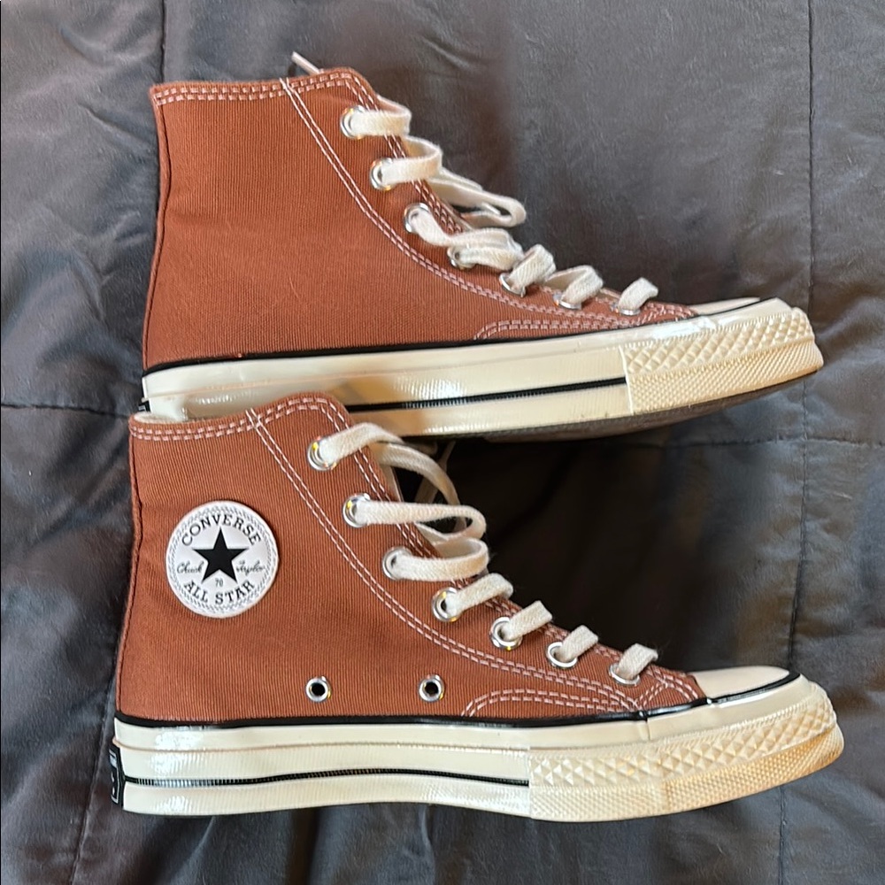 Converse High Top Sneakers - Rust and White
